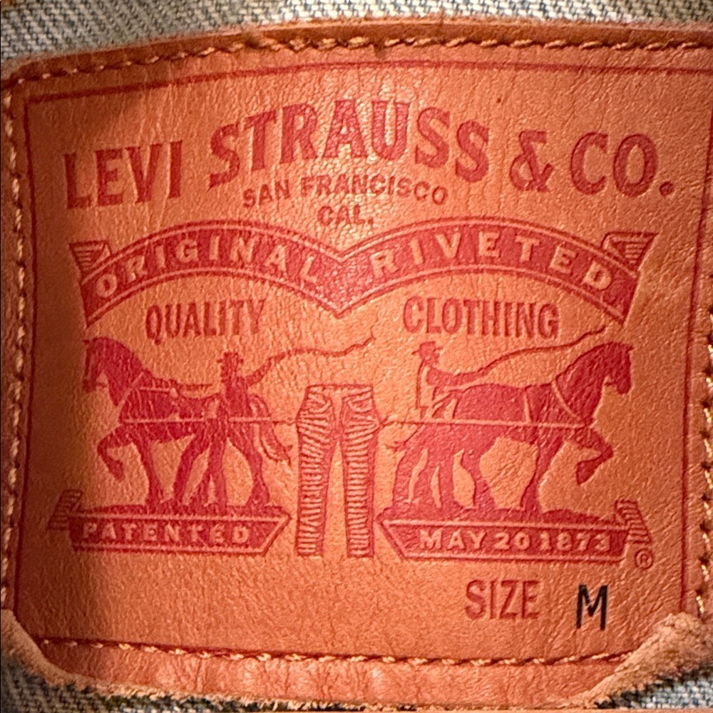 Levi’s Light Wash Trucker Jacket Men’s M Classic Denim Vintage Style - Picture 4 of 8